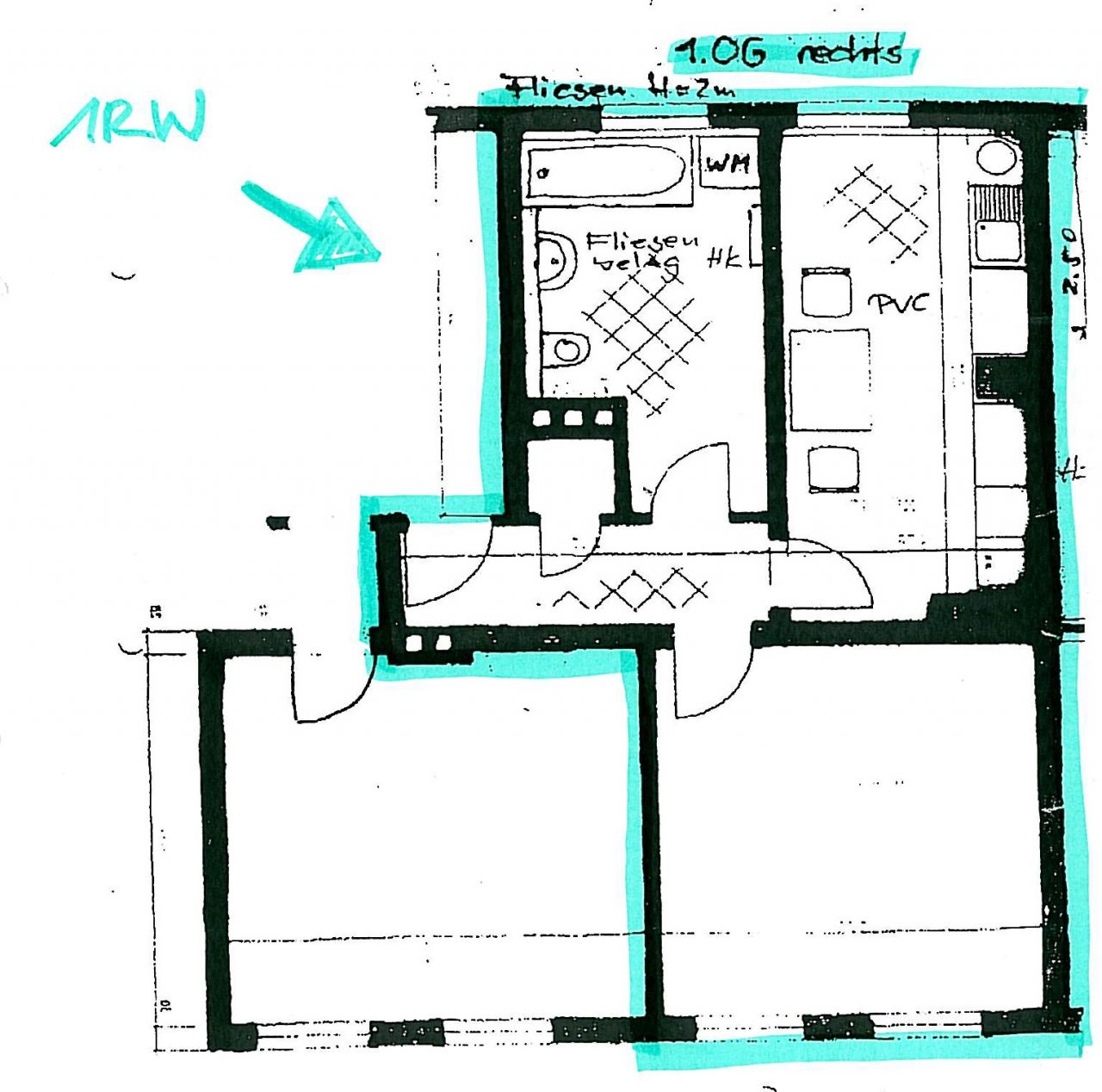 Große 1 Raum-Wohnung in guter Lage